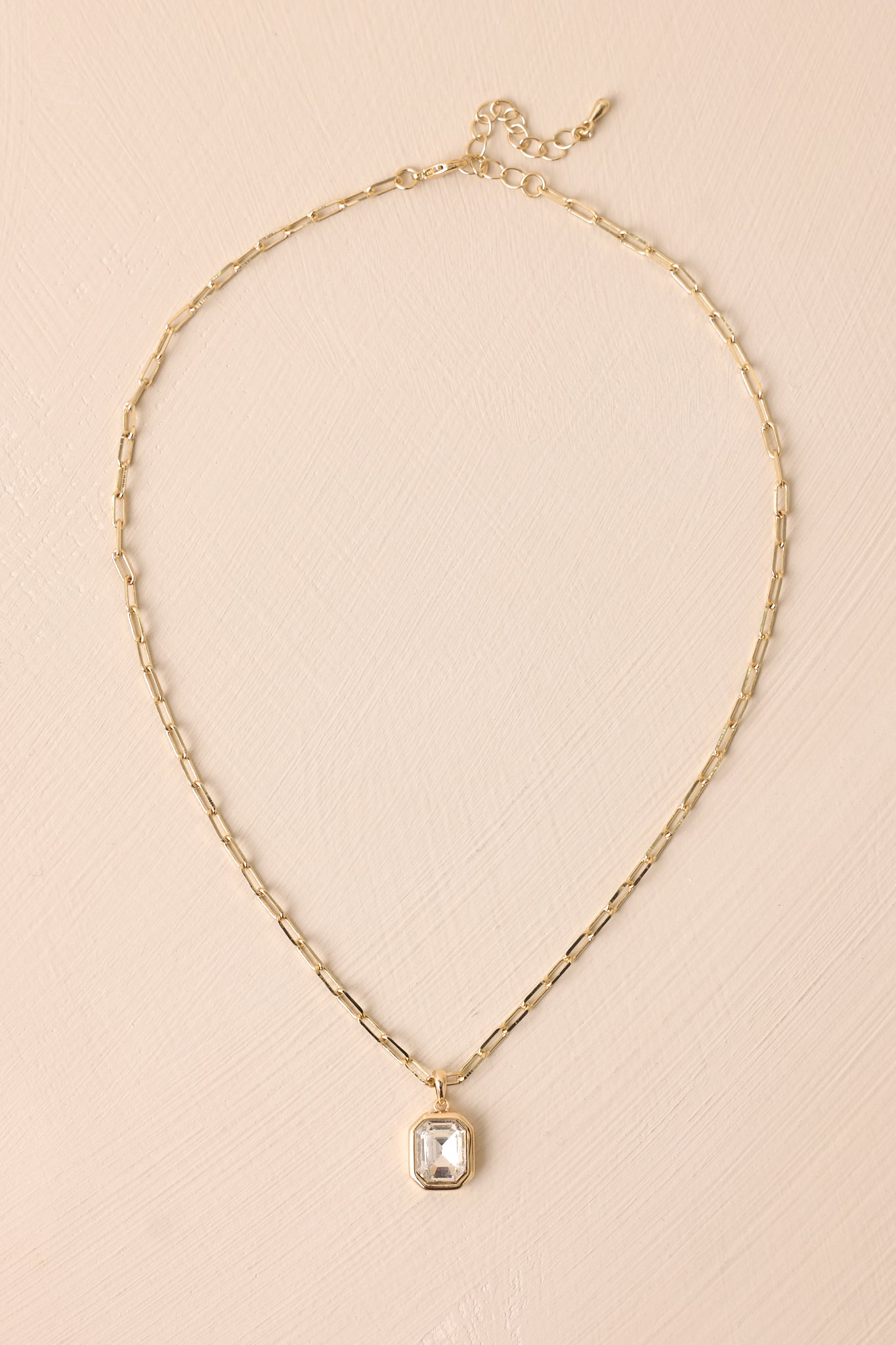 The Way Life Goes Gold Rhinestone Necklace