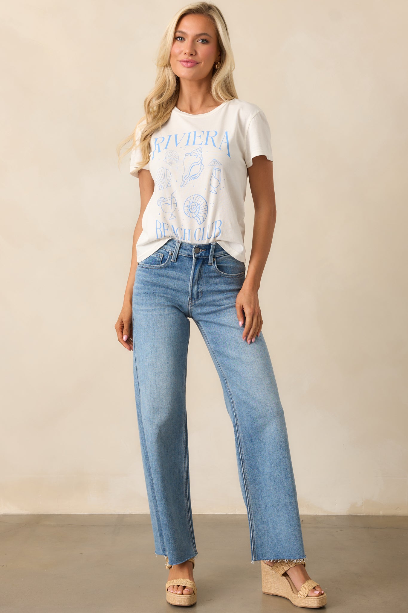 In The Countryside Medium Wash Straight Leg Jeans