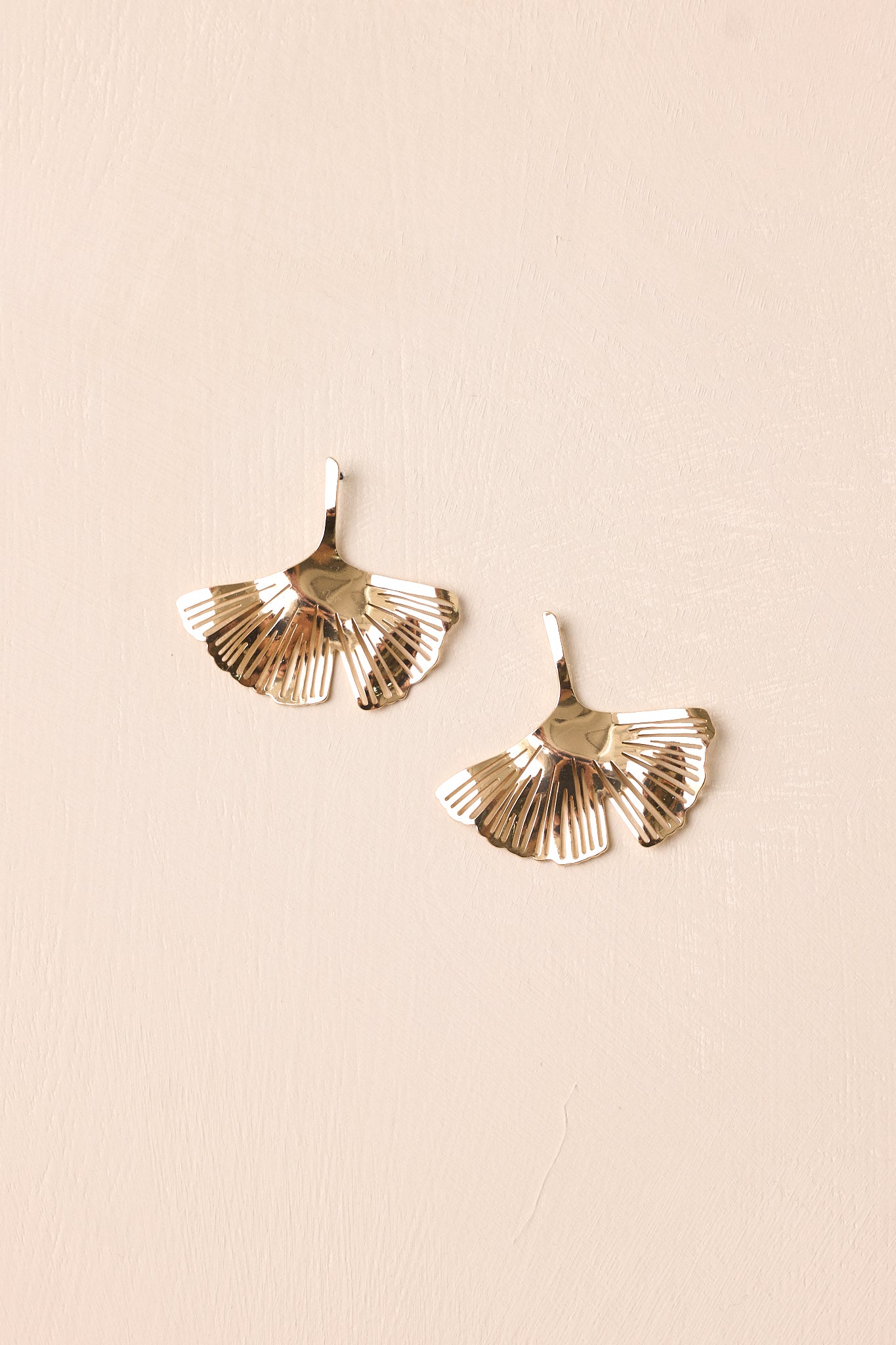 Breaking The Silence Gold Ginkgo Leaf Earrings